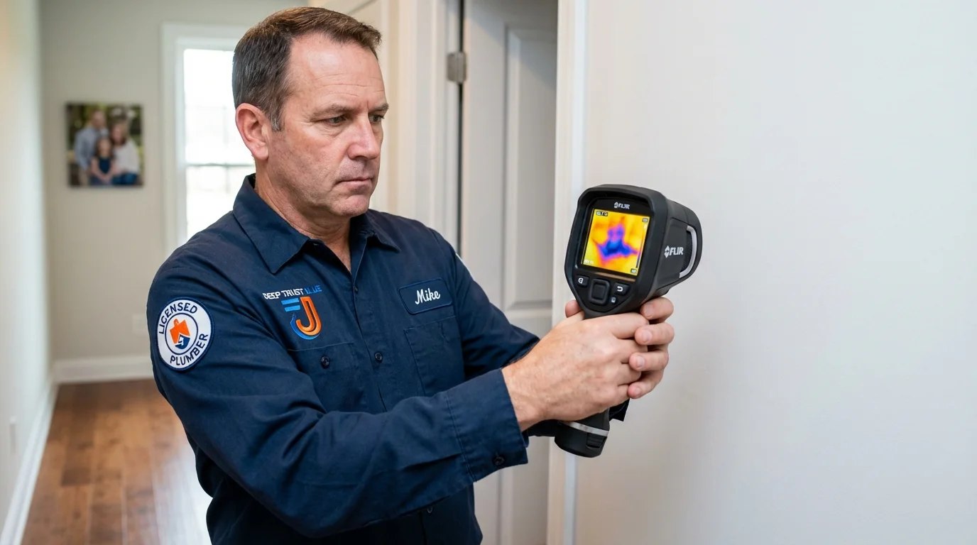 Thermal imaging leak detection by Johns Plumbing LLC in Rosendale